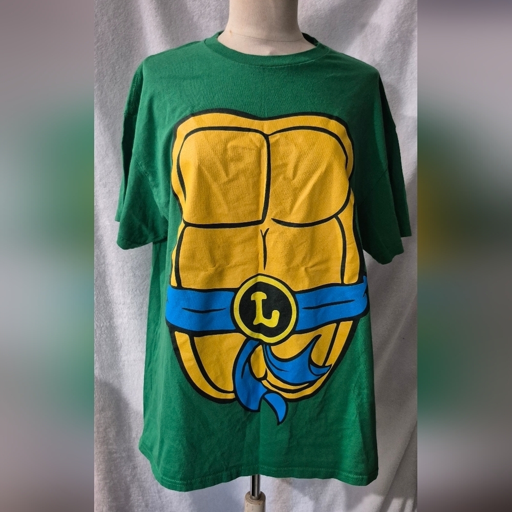 Nickelodeon Green and Yellow Men's Shirt